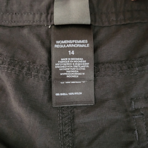 THE NORTH FACE Roll-Up Trail Pants – Black Hiking Cargo, Size 14 - Picture 15 of 16